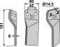 Preview: Rotorzinken 181x80mm, links
